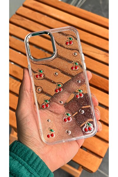 EDELFU iPhone 13 Pro Max - Transparent Glitter Tulip Pattern Cover Shiny Case with Camera Protrusion