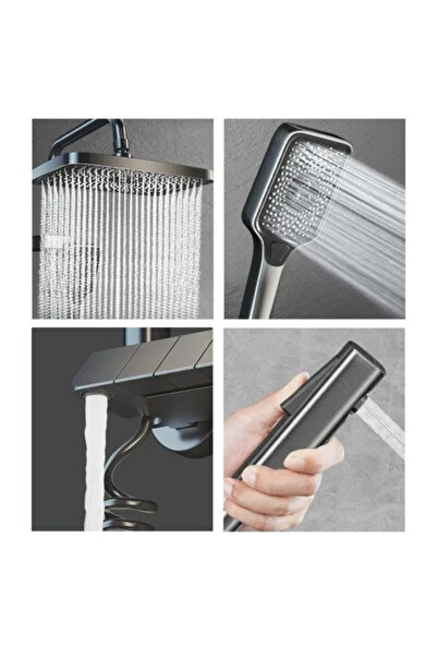 SokShop Smart shower set, LED display, thermostatic control, four spray modes, air spray technology