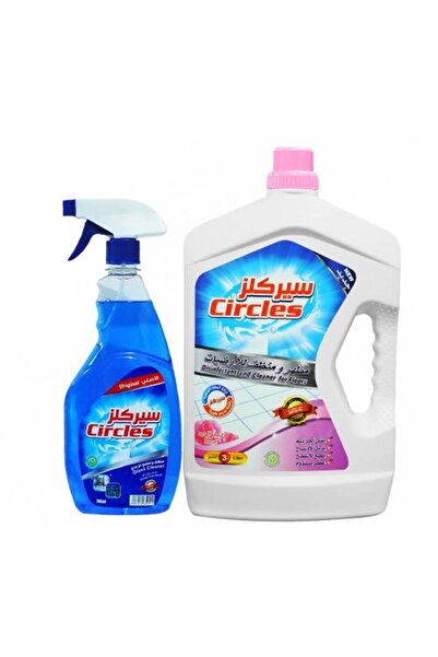 Circles Floor Disinfectant Rose Scent | 3L + Glass Cleaner 700ml