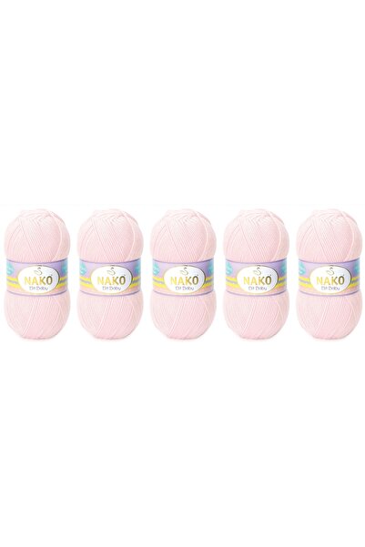 NAKO Elit Baby Anti-Pilling Hand Knitting Yarn 100 Gr 5 Pieces Color 2892 Soft Pink