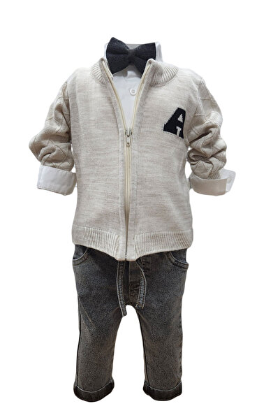 fantasialand Boys' 4-piece casual suit, HTCB 111, gray color