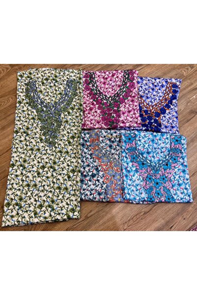 REHAM High-quality Emirati-style embroidered fabric in five colors