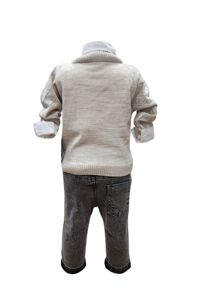 fantasialand Boys' 4-piece casual suit, HTCB 111, gray color