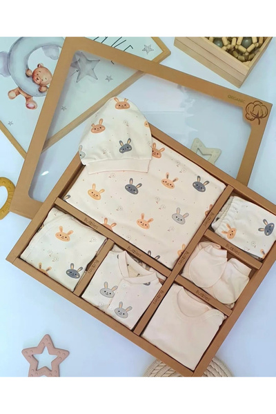 mia mia 100% Organic Cotton 10 Piece Newborn Baby Girl Boxed Hospital Discharge Set Baby Birth Gift