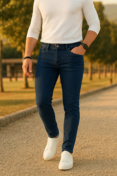 comstar Чоловічі трендові брюки Slim Fit Lacivert Kot Pantolon