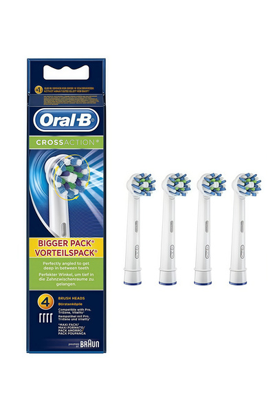ORAL -B Cross Action Replacement Brush Heads Eb50 - Pack Of 4