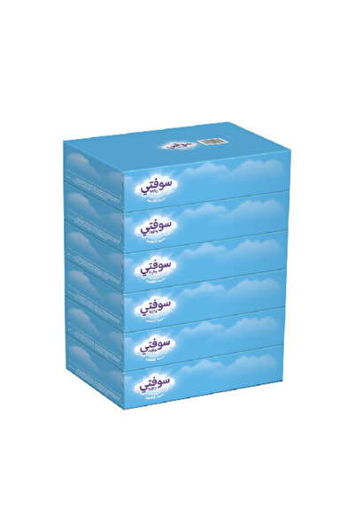 sofy مناديل وجه ناعمة - 6 عبوات × 70 منديلًا مزدوجًا (420 منديلًا)