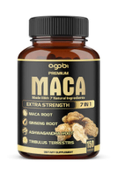 agobi كبسولات الماكا - مضاد للأكسدة، يعزز تدفق الدم والجهاز المناعي، 120 كبسولة