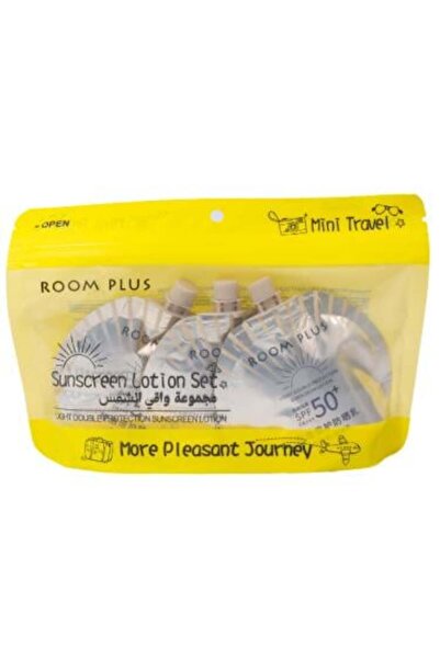 ROM PLUS مجموعة العناية بالجسم الصغيرة لوشن واقي من الشمس بعامل حماية من الشمس 50+ - 3 × 30 مل