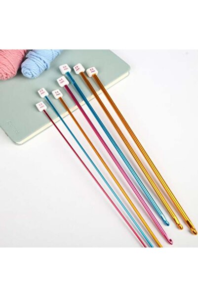 NEEDLE صنارة كروشيه تونسية، 2 مم، ألومنيوم، طول السنارة 27.5 سم. قطعة واحدة