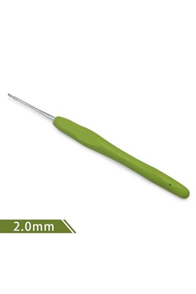 Gerenic سنارة كروشيه بمقبض سيلكون طبي مقاس 2 ملم