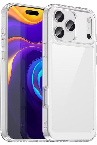 CaseHub حافظة شفافة لهاتف Apple iPhone 17 PRO، غطاء من السيليكون الناعم المقا...