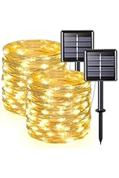 undefined Laitenom Solar Waterproof Outdoor LED Rope Lights 66ft 200 LEDs Warm White