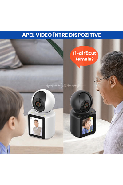 OferteTop Wi-Fi Surveillance Camera with 360° Monitoring, Audio-Video Calling