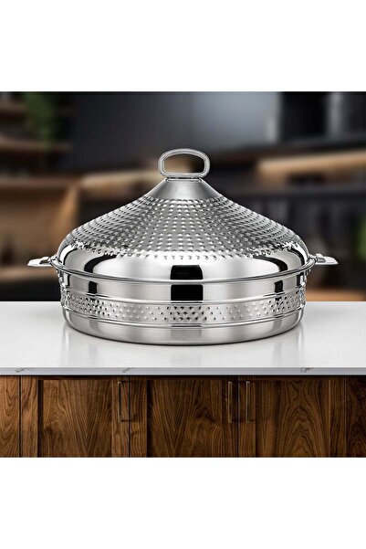 Almarjan قدر ساخن ستانلس ستيل 40 سم فضي – عبير