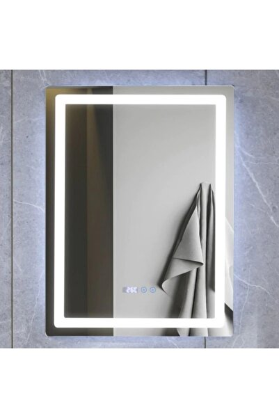Smack Oglinda LED Si Touch, Functie Dezaburire Si Ceas, 60 X 80 Cm,