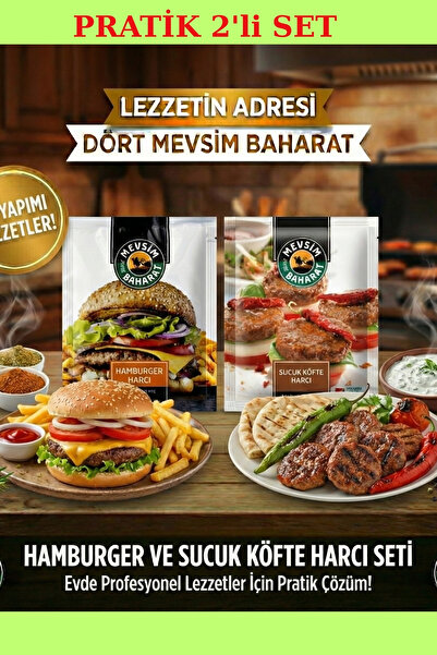 Dört Mevsim Baharat Sucuk Köfte Harcı + Hamburger Köftesi Harcı
