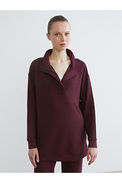 LC Waikiki Rmz Gi̇yi̇m Farkiyla Hakim Roba Collar Women's Sweatshirt Tunic