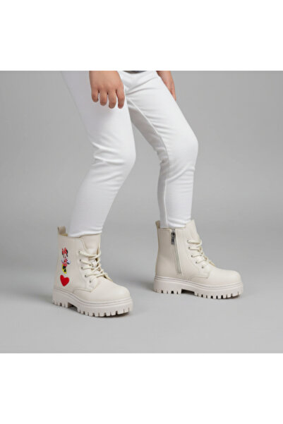 PATİK BEBE Girl's Zippered Beige Color Style Children's Boots