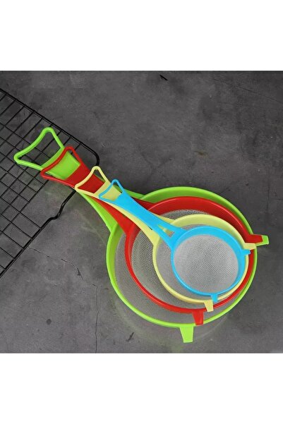 Generic A set of colorful plastic strainers, a common and versatile tool in the kitchen.