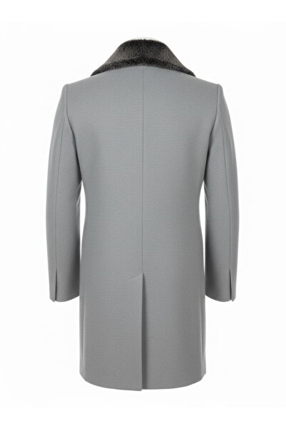 Plus Scorpion Men's Elegant Coat with Fur Collar