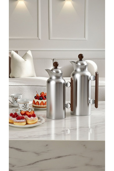 Generic 1 liter / 700 ml tea and coffee thermos set