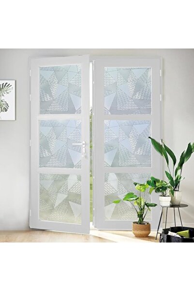 OEM Lifetree Privacy Window Film 90x300 cm, Vinyl, Self-Adhesive, Opaque, Geometric Glitter