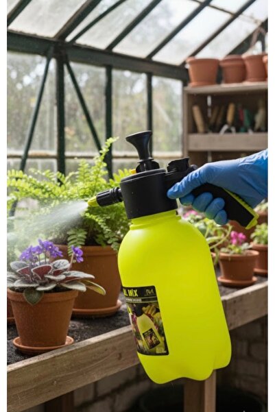 abnturk 2 Litre Fosforlu Yeşil El Tipi Basınçlı Püskürtücü Lüx Çiçek Sulama P...