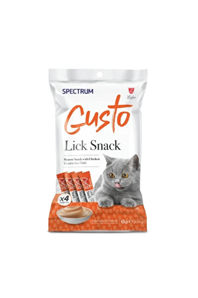 Spectrum Gusto Lick Snack Tavuklu Sıvı Kedi Ödül Maması 1 Adet-4x15 Gr