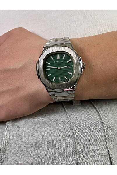 Arvens Vintage Green Dial Steel Men's Wristwatch Stainless Steel Band Sturdy Steel Case Does Not Lose Color