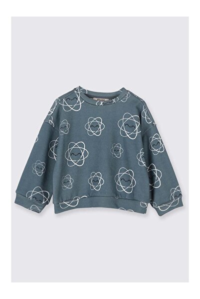 Panço سويت شيرت بناتي منقوش بالبترول 2521GB08009