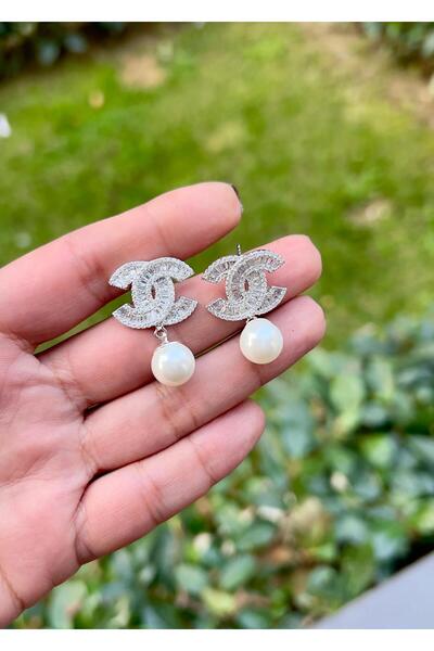 Defne Silver Lüx Marka İncili C Küpe