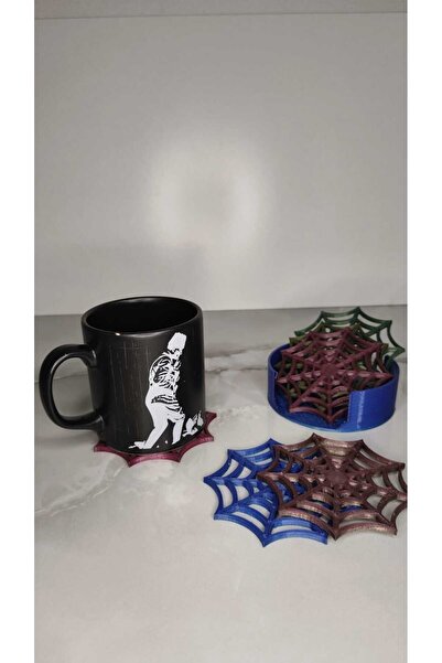 lampara 🕸️ 🌈   Color Changing Spider Web Coaster Set – Stylish, Fun, and Th...