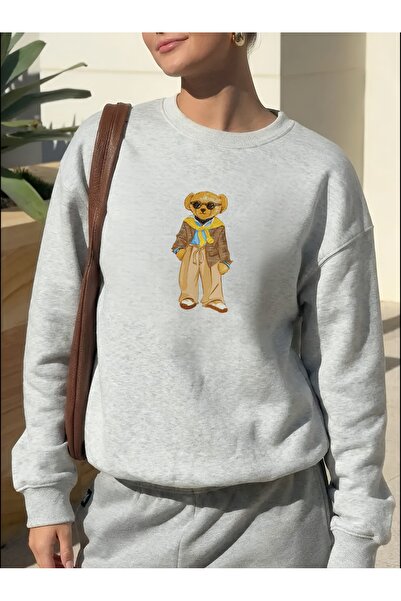 Bengi Clothing Teddy Bear Printed Organic Cotton Sweatshirt