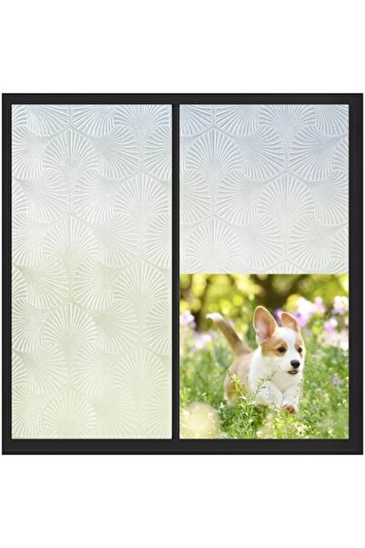 OEM Lifetree Static Decorative Matte Opaque Window Film, Ginkgo Biloba Leaf, 90x200 cm