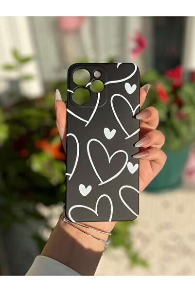 CaseKİdükkan Infinix Hot 20 Compatible Camera Protected Silicone Velvet Inside Phone Case with Launch Pattern