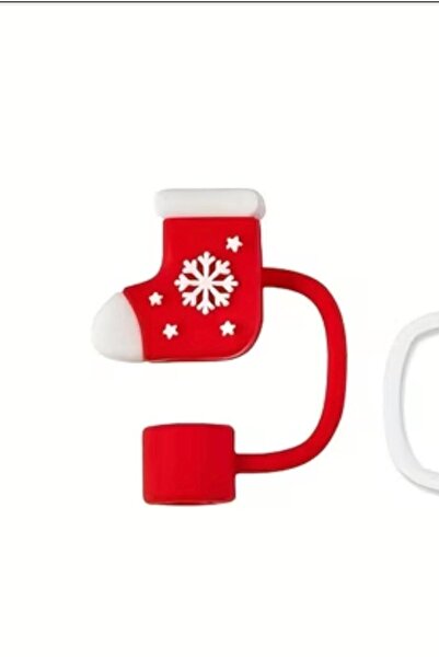 alisa غطاء شفاطة ترمس ثلاثي الأبعاد منقوش لرأس السنة - قابل لإعادة الاستخدام،...