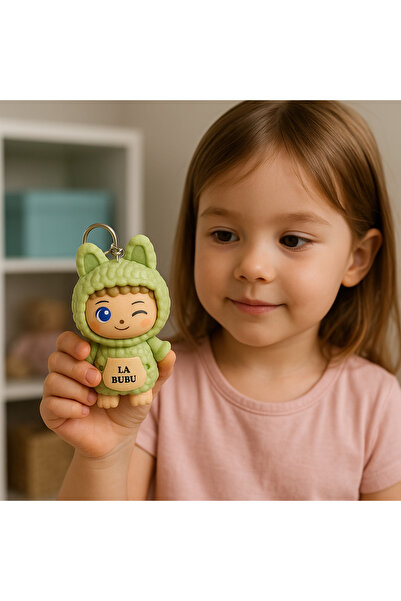 seymenbıçakçılık سلسلة مفاتيح لا بوبو – لعبة شخصية لطيفة تغير تعابير الوجه