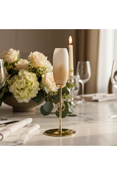 Lorena Home Decor Cam Lotus şamdan (orta)