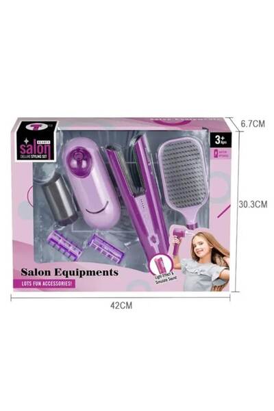 Toy Beauty & Hairdressing Set for Girls - Beauty Salon with Hair Straightener