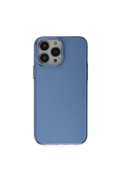 New Face iPhone 13 Pro Case Anka Pc Hard Metal Cover - Blue