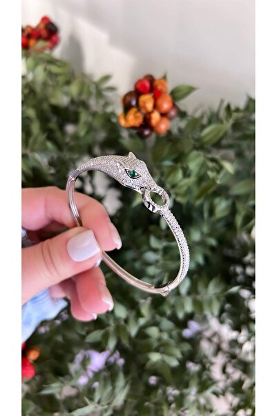 Defne Silver Kaplan Kelepçe Bileklik