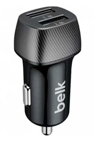 Belk شاحن سيارة سريع ثنائي المنفذ بقوة 24 وات، أسود عالي الجودة