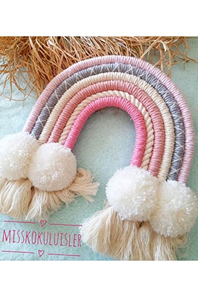Nilsu Tasarım Decor de perete din macrame - Decor pentru camera copiilor - Cadou
