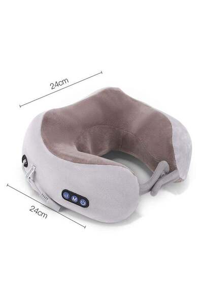 Generic U-Shaped Memory Foam Travel Neck Pillow with Electric Massager