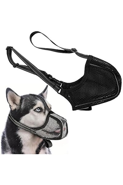 OEM Luckwaii Dog Muzzle, XL, 26.9-30.5 cm, breathable polyester, adjustable strap and included collar, b