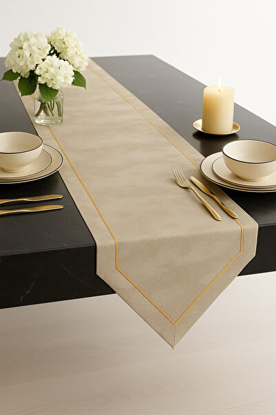 bgom Masa Runner Ithal Kumaş Dikdörtgen Püskülsüz 40 X 110 Cm