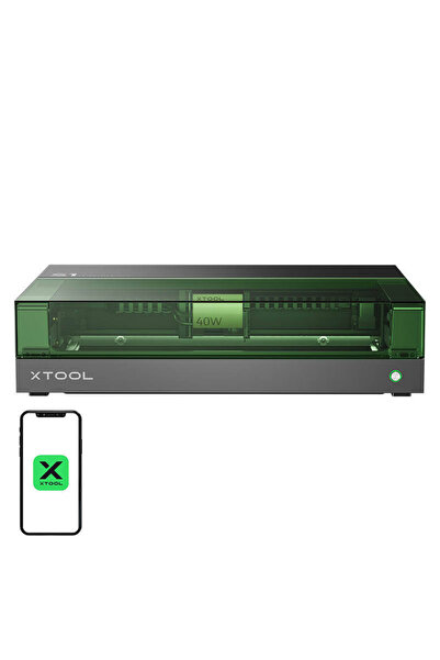 XTOOL Gravură laser 2 în 1 S1 40W - Kit complet (negru)