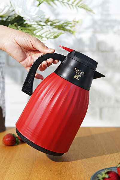 FELLER 1.5 Litre Termos – Çift Katmanlı ABS Dışı, Cam İçliği, Uzun Süre Sıcak...