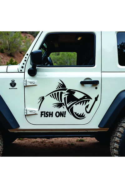 StickITsibiu Fish ON – 4×4 Off-Road Car Sticker – Dimensions 40x26.5 cm.